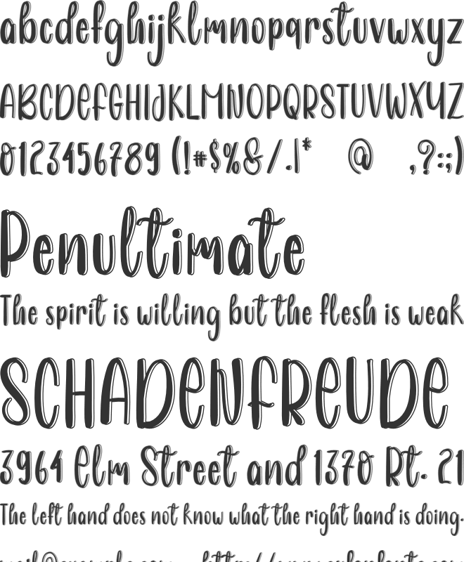 Winter Sunday font preview