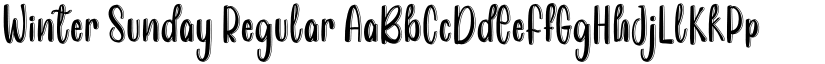 Winter Sunday Regular font