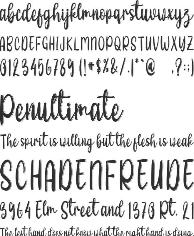 Business Signature font preview