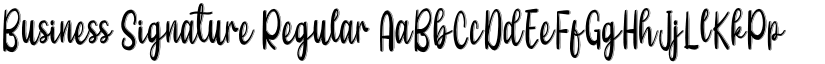 Business Signature Regular font