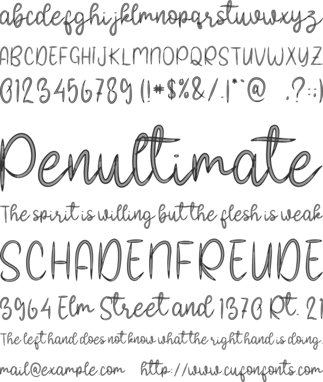 Beautiful Handmade font preview