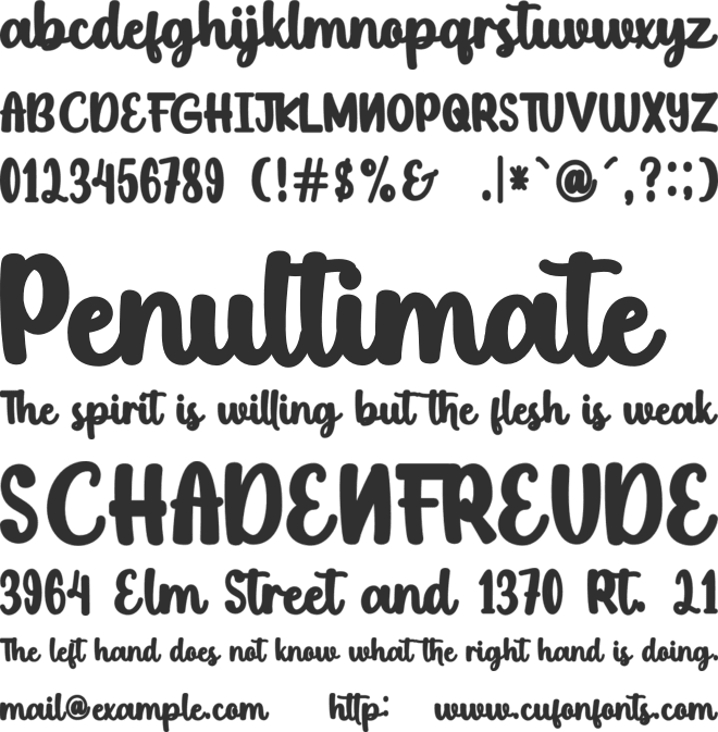 Cute font preview