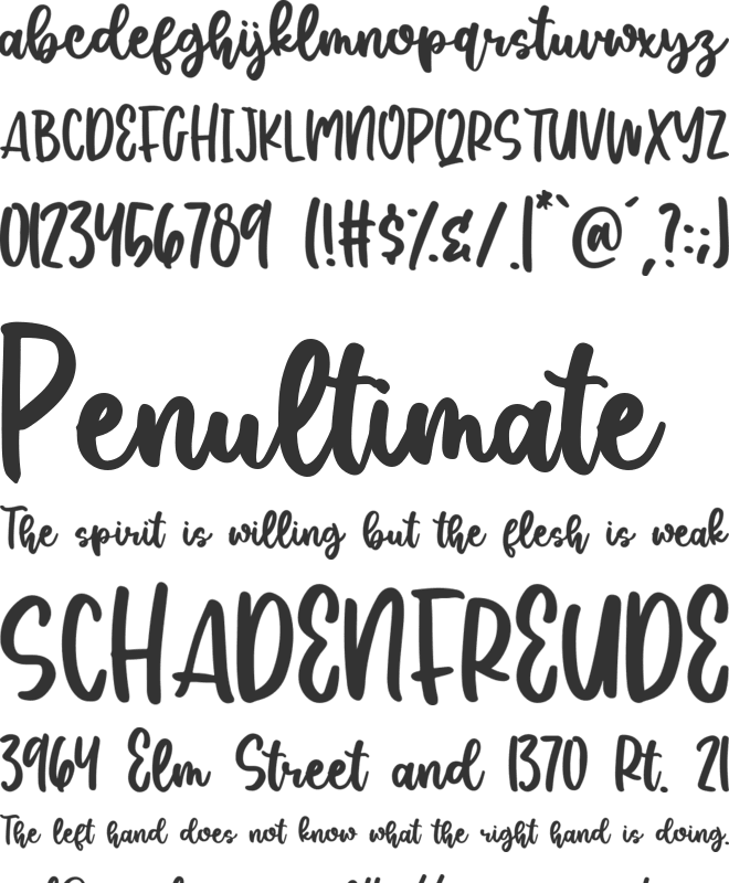 Silky Smoke font preview