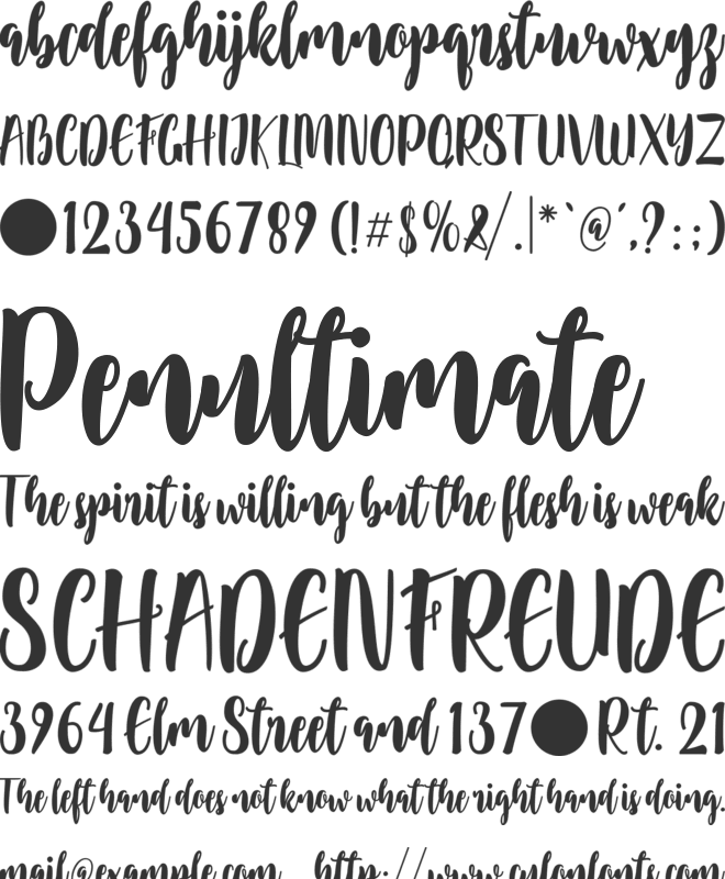 Alyosha font preview
