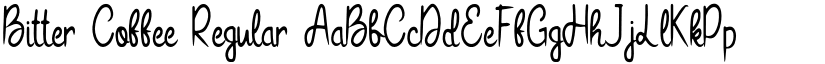 Bitter Coffee Regular font