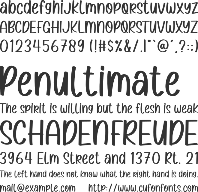 Little Panda font preview