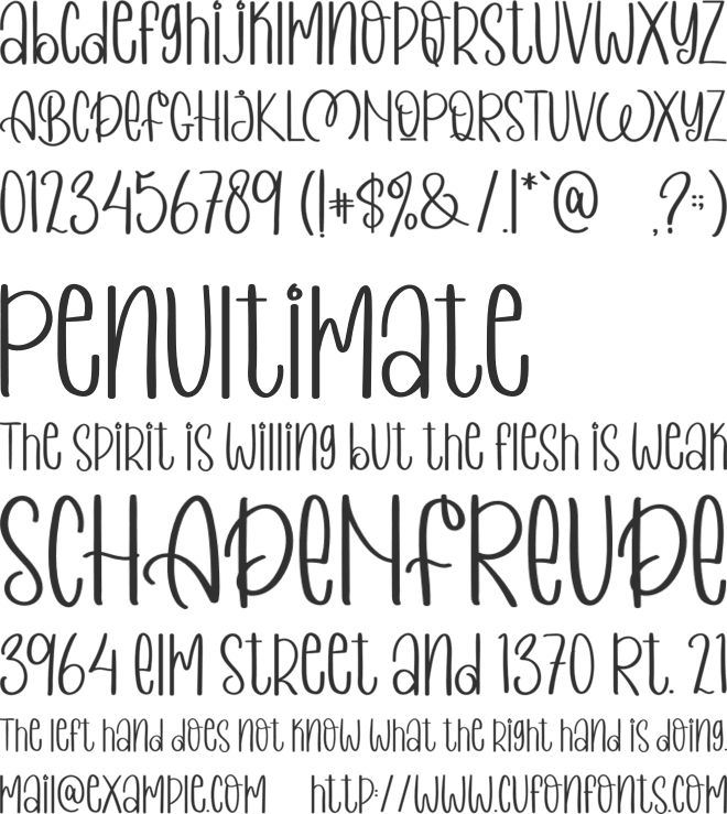MORNING WINTER font preview