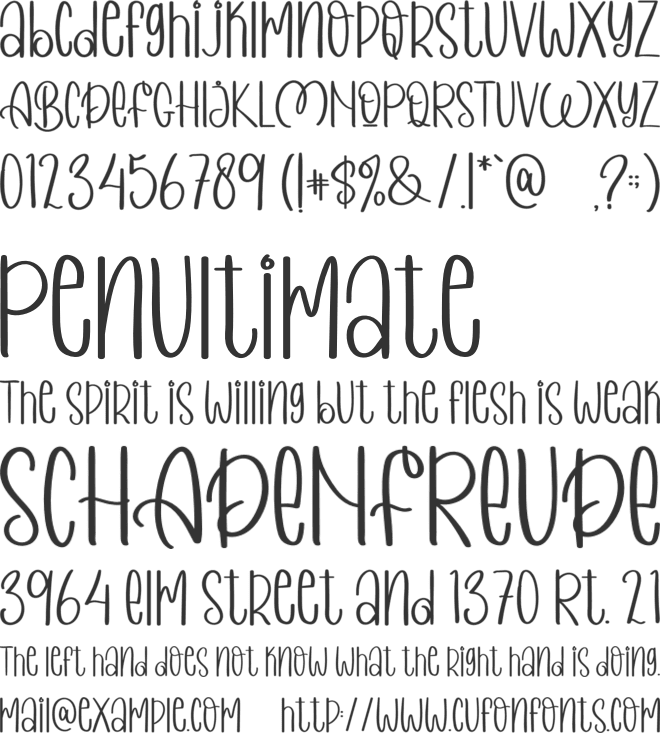 MORNING WINTER font preview