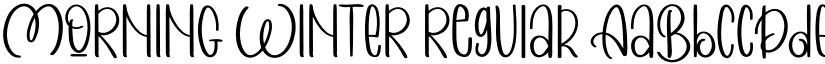 MORNING WINTER Regular font