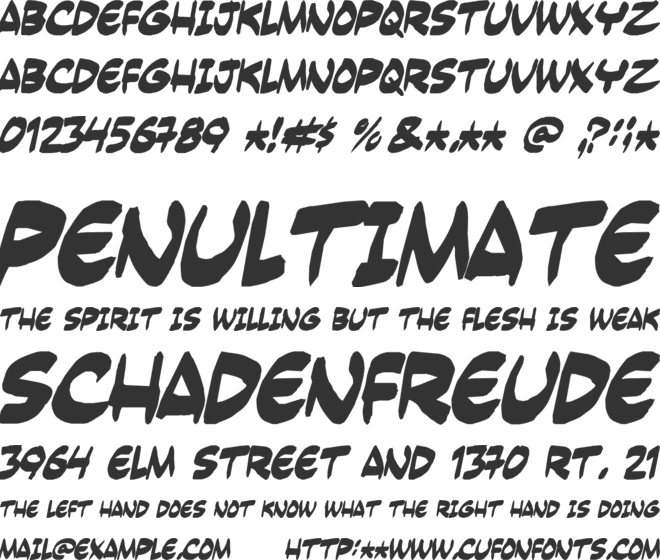 Yesterdays meal font preview