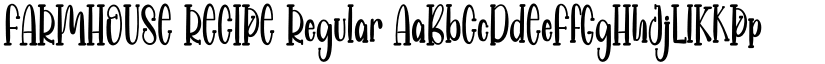 FARMHOUSE RECIPE Regular font