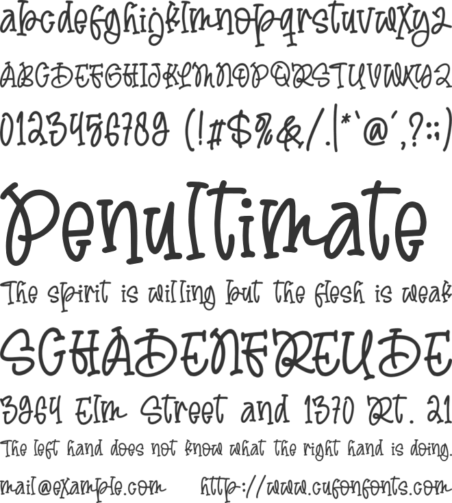 Child Dream font preview