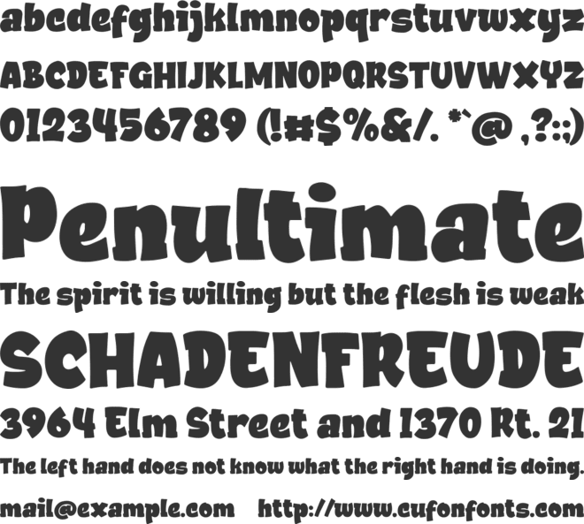 Happy Kiddy font preview