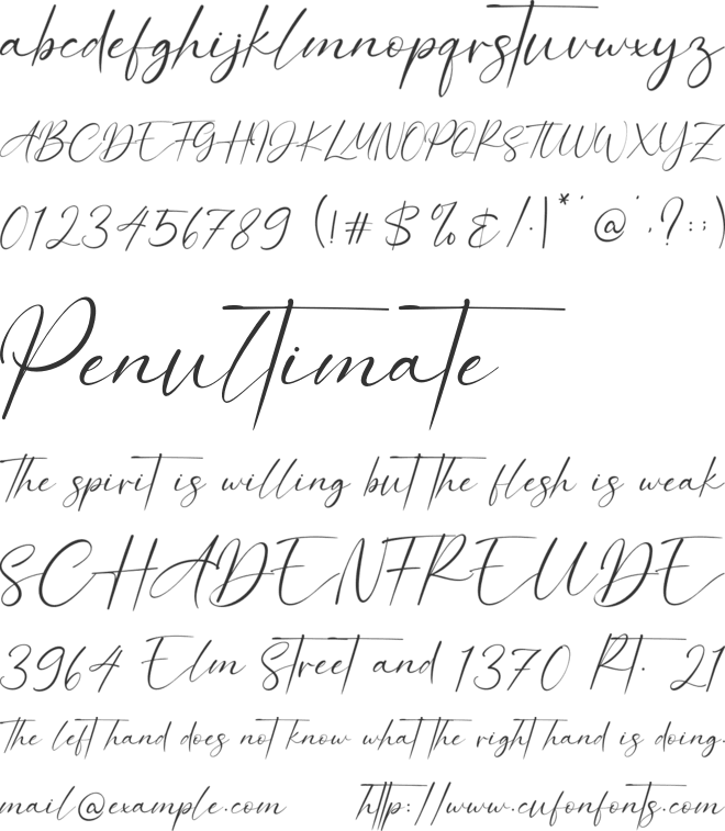Alexandria font preview