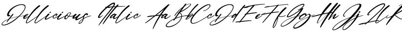 Dellicious Italic font