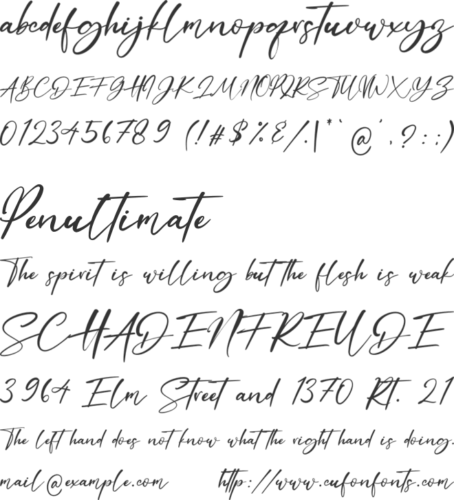 Dellicious font preview