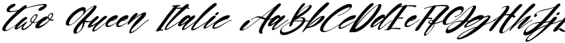 Two Queen Italic font