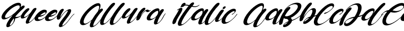 Queen Allura Italic font