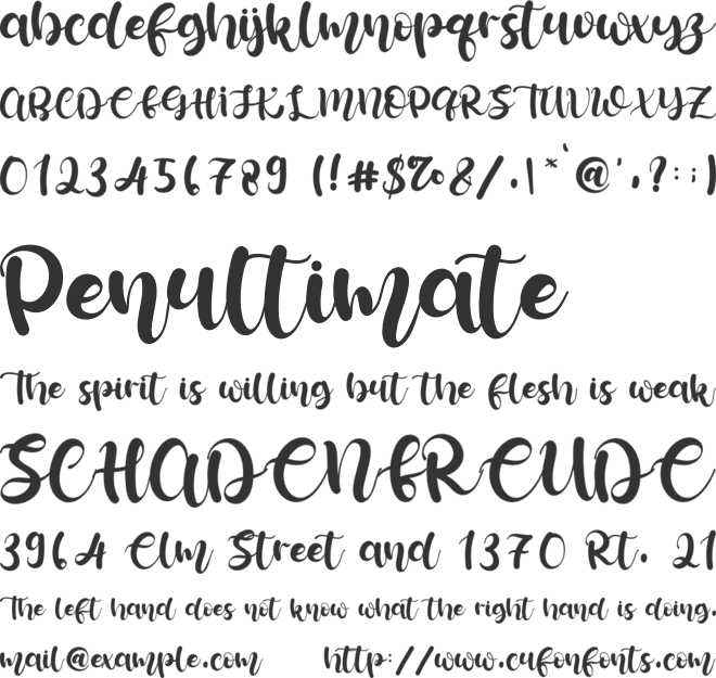 Queen Allura font preview