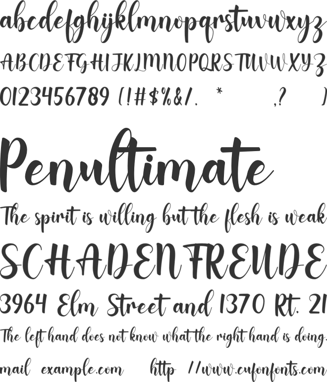 Wishyou font preview