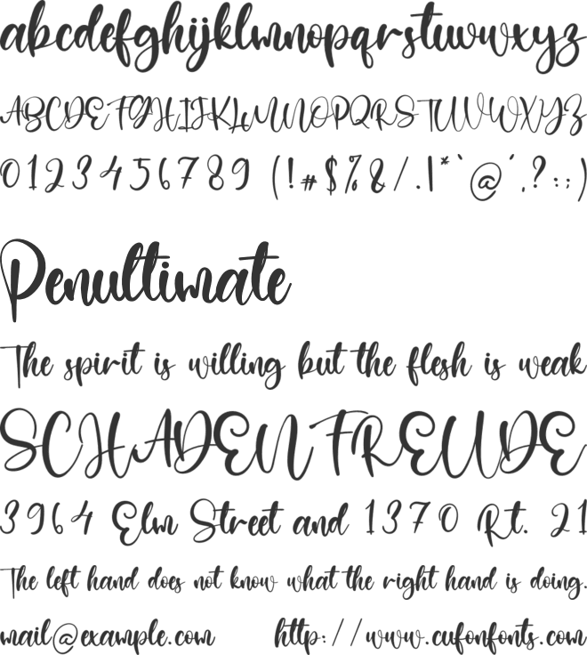 Buffallow font preview