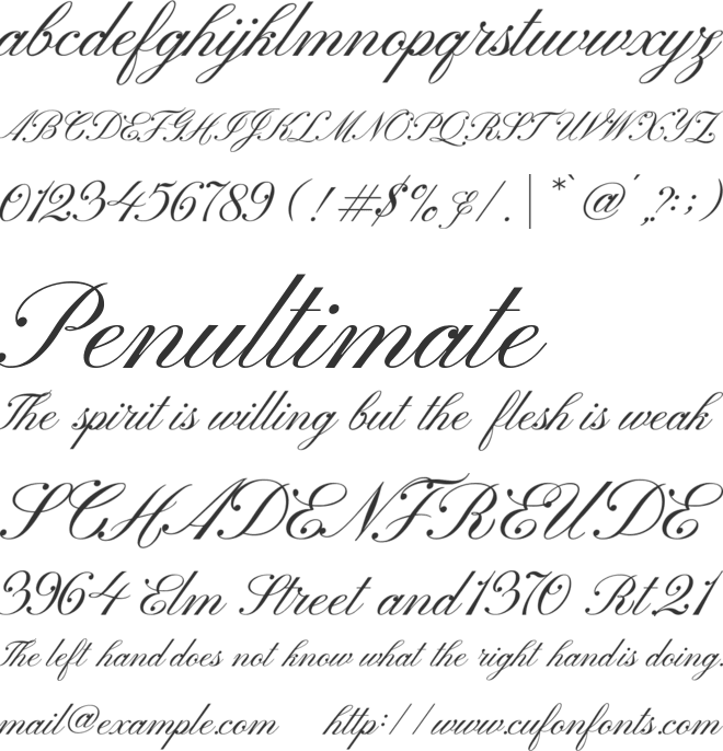 Empario Armani font preview