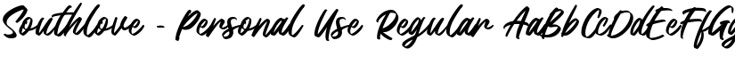 Southlove - Personal Use Regular font