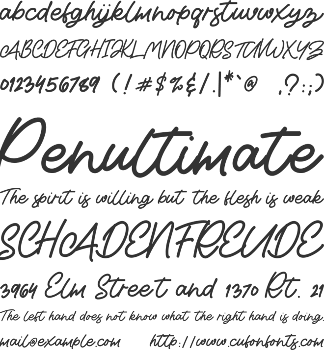 Goellamants font preview