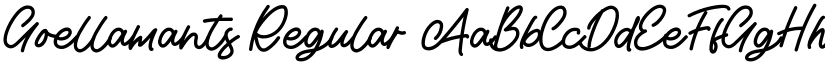 Goellamants Regular font