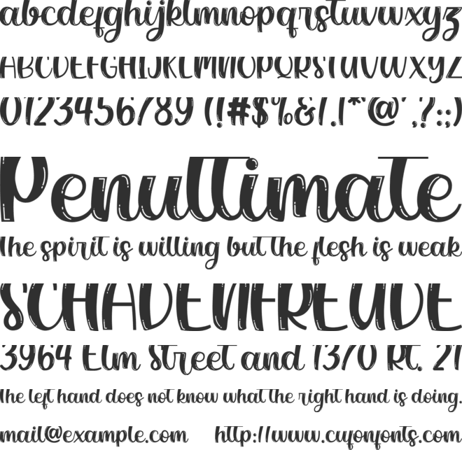 Classic Blody LinE font preview