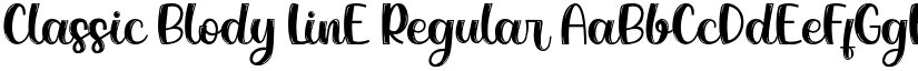 Classic Blody LinE Regular font