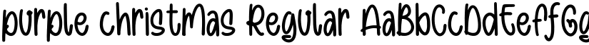 purple christmas Regular font