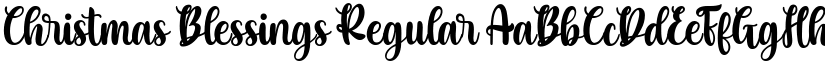 Christmas Blessings Regular font