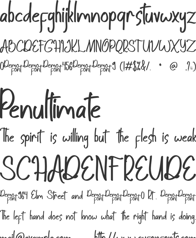 Sattine font preview