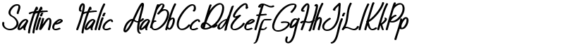 Sattine Italic font
