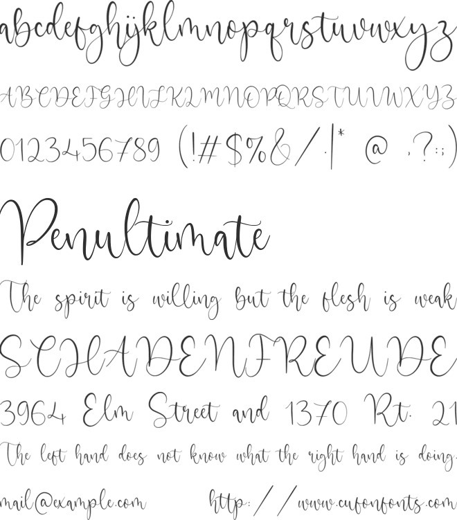 Angelic Matilda font preview