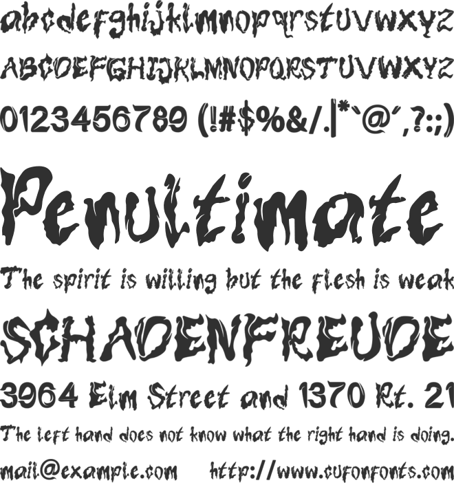 Hallowenkuy font preview
