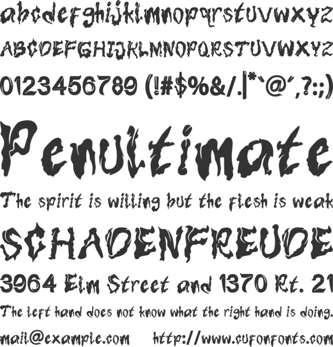 Hallowenkuy font preview