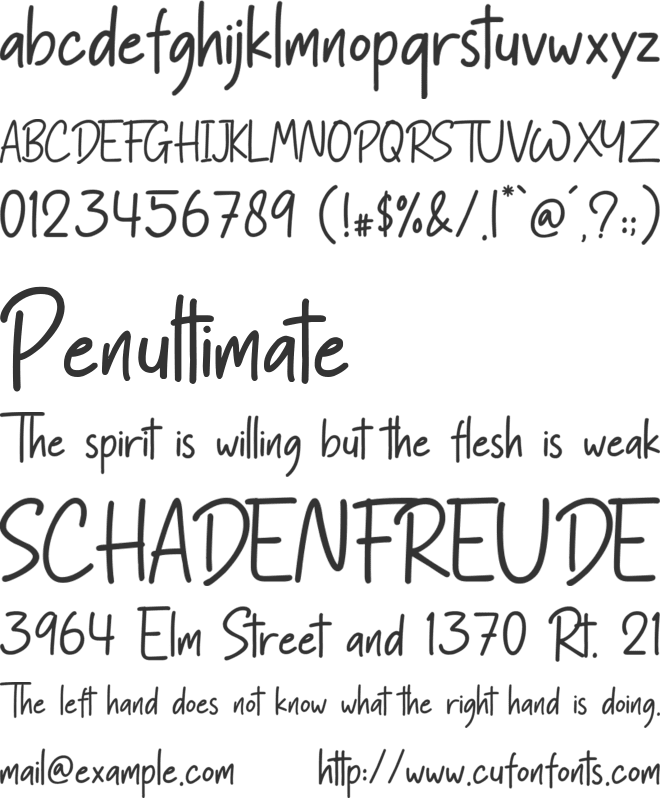 Moonstone font preview