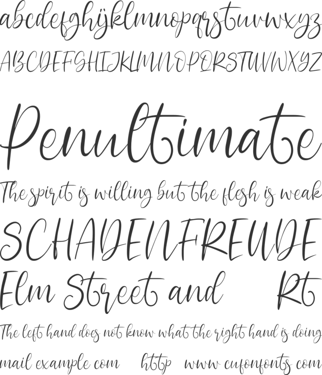 Bella Rosemary font preview