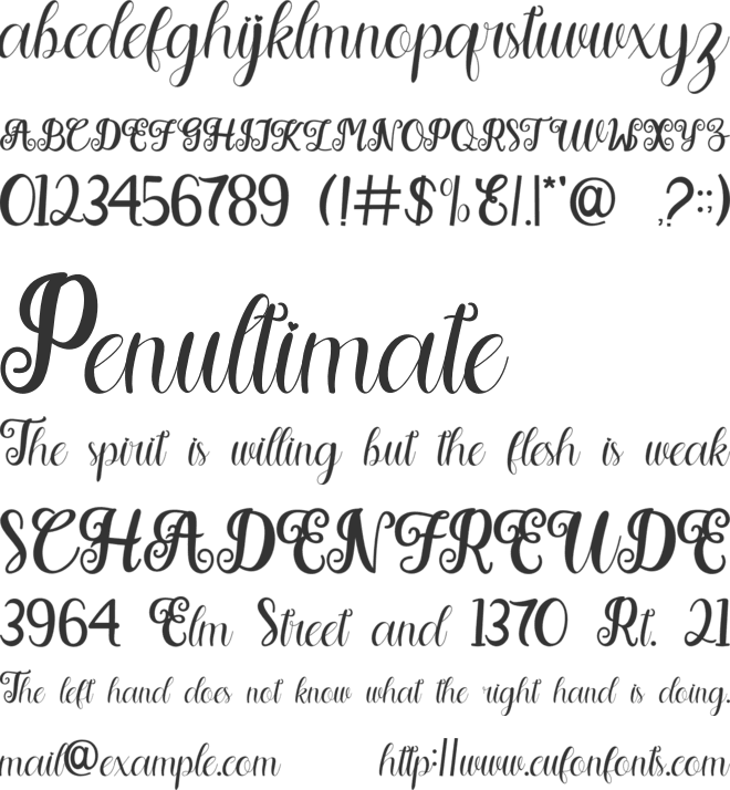 Faralista font preview