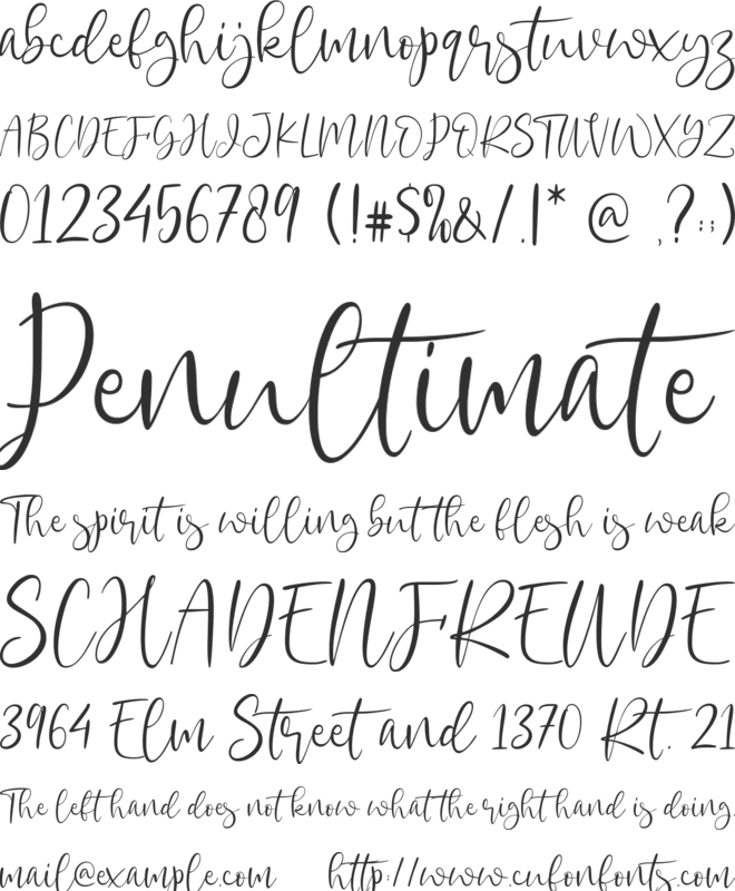 Winterlust font preview