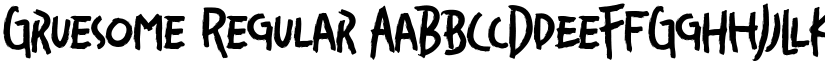 Gruesome Regular font