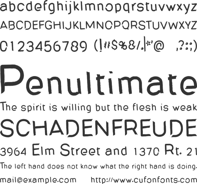 Road Paint font preview