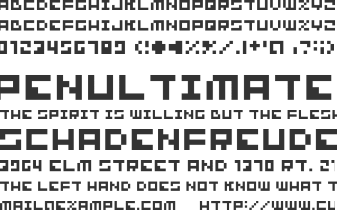 Bit-01: Cube 16 Remix font preview