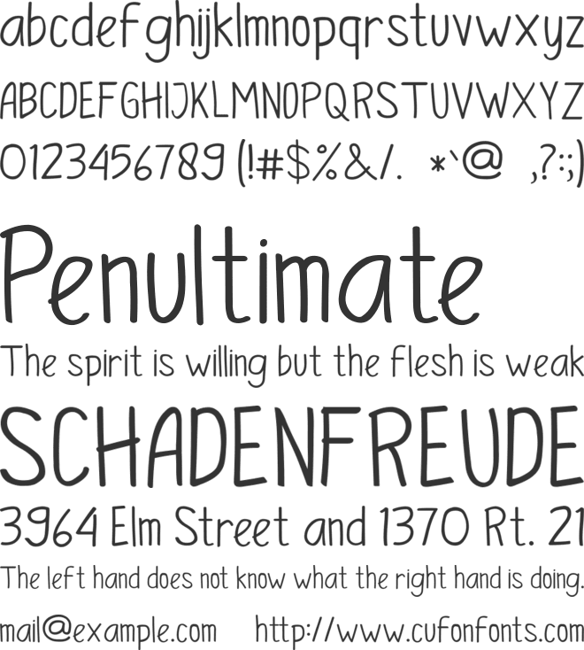 DAKBASAH font preview