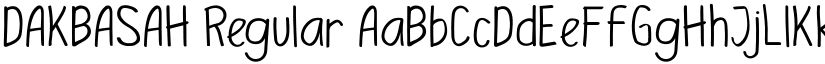 DAKBASAH Regular font