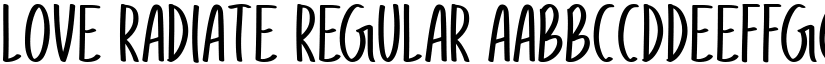 Love Radiate Regular font