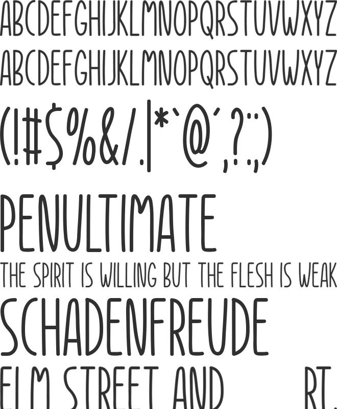 New Year font preview