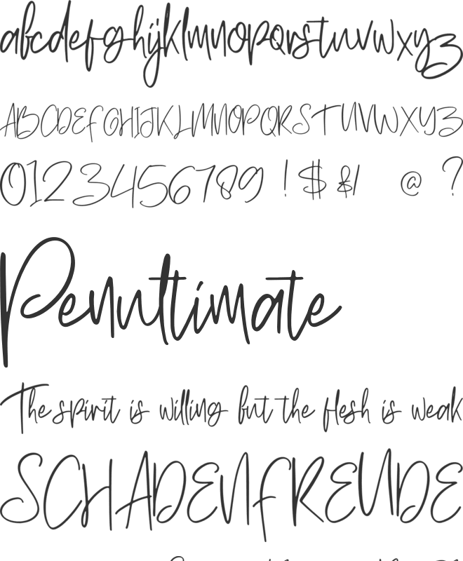 Hawkins park font preview